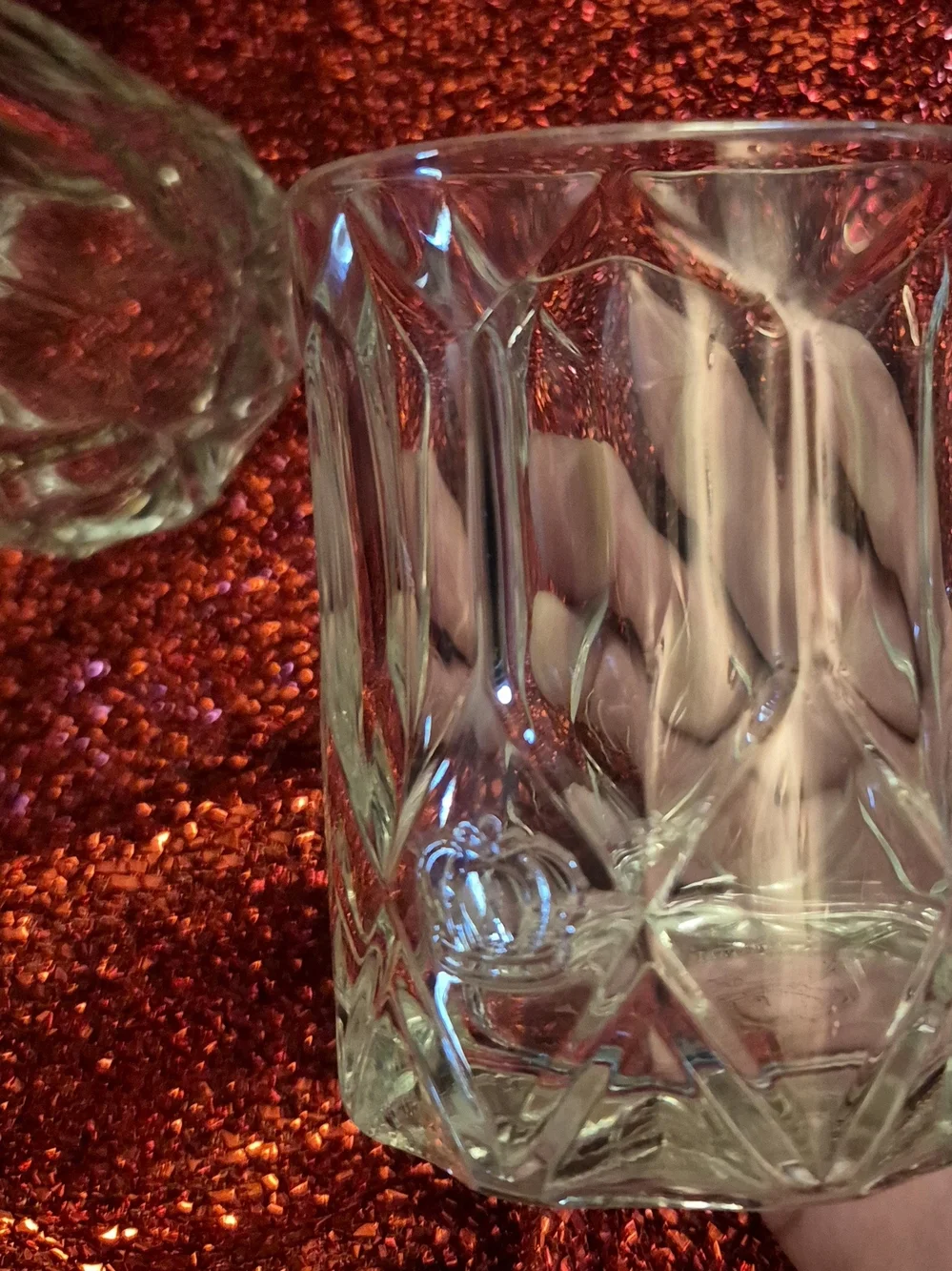 ® Clear Crystal Crown ROTAL 12 OZ GLASSES. SET OF TWO
